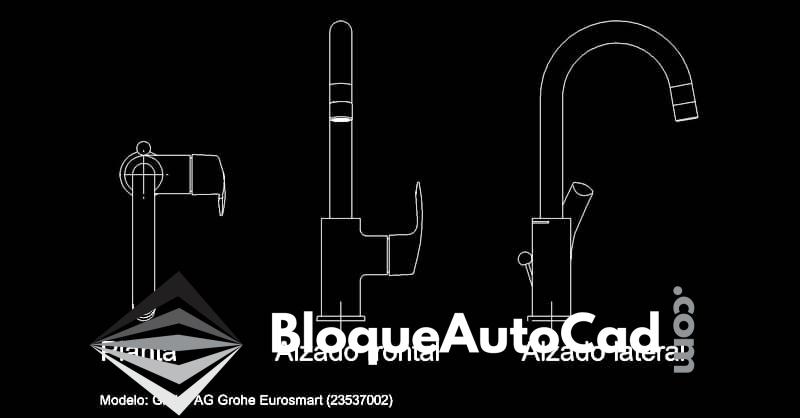 Bloques AutoCAD de Grifos: Diseños en Planta y Alzado DWG CAD Blocks 1 Bloques AutoCAD de grifos dwg en planta y alzado CAD blocks
