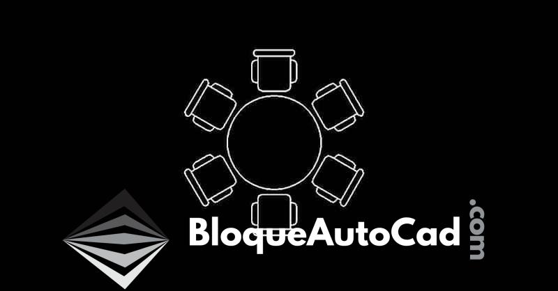 Descarga Gratis: Bloque AutoCAD de Comedor Redondo con 6 Sillas en DWG CAD Block 1 Bloque AutoCAD comedor dwg redondo con 6 sillas CAD block