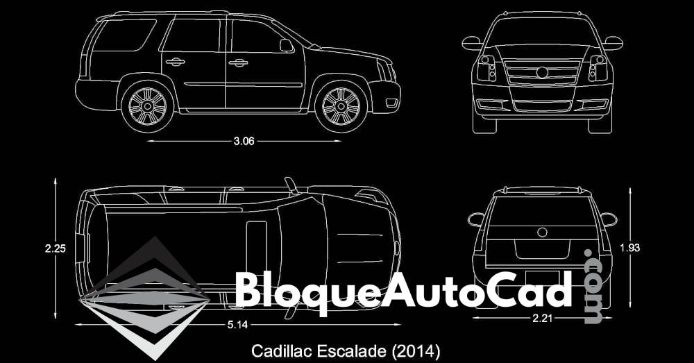 Descarga Gratis: Bloque CAD de la Camioneta SUV Cadillac Escalade en AutoCAD DWG para Proyectos de Diseño 1 Bloques AutoCAD camioneta SUV Cadillac Escalade dwg CAD blocks