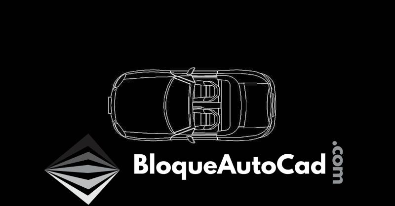 Descarga Gratis: Bloque de Automóvil Compacto en Planta para AutoCAD DWG 2D 1 Automóvil en planta en AutoCAD gratis CAD block dwg 2d
