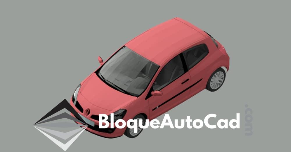 Descarga Gratis: Bloque de Carro Compacto en 3D para AutoCAD DWG - CAD Block Realista y Preciso 1 Bloque de carro 3d AutoCAD dwg descarga gratis CAD block