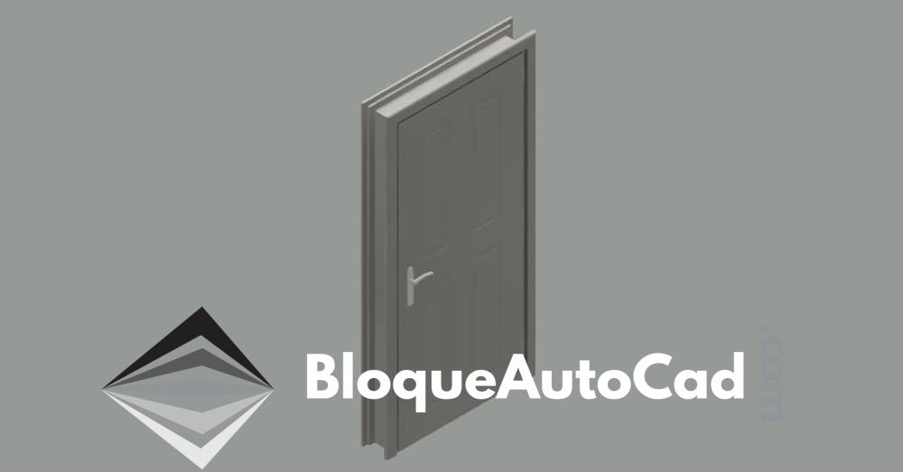 Descarga Gratis: Bloque de Puerta Abatible en AutoCAD 3D DWG - Añade Funcionalidad y Estética a tus Diseños 1 Bloque AutoCAD de puerta 3d abatible dwg descarga gratis CAD block
