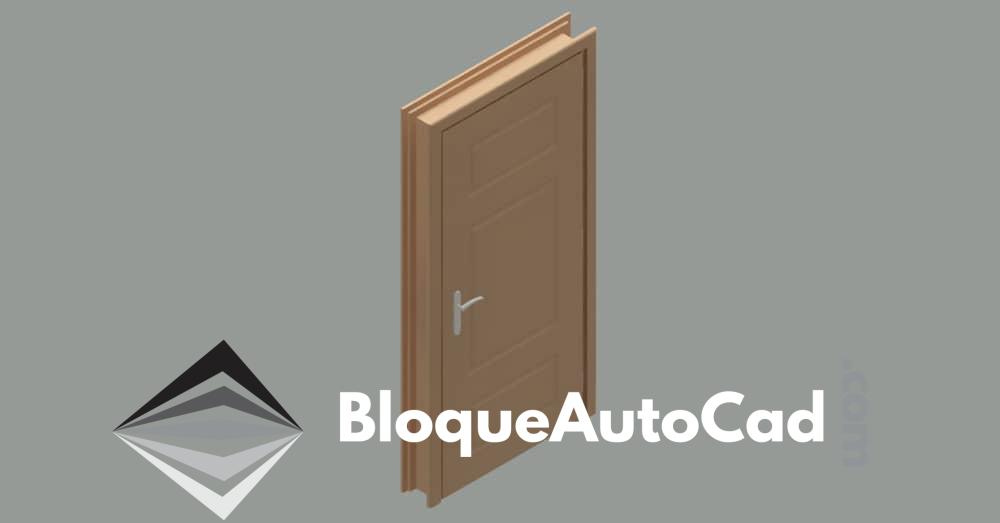 Descarga Gratis: Bloque de Puerta Abatible en AutoCAD 3D DWG - Funcionalidad y Estilo para tus Proyectos 1 Bloque de puerta 3d abatible en AutoCAD dwg descarga gratis CAD block