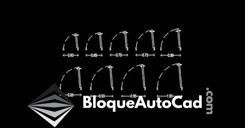 Descarga Gratis: Colección de Bloques CAD de Puertas Abatibles en Planta para Mejorar tus Diseños 1 Puertas AutoCAD bloques en planta descargar CAD Blocks dwg