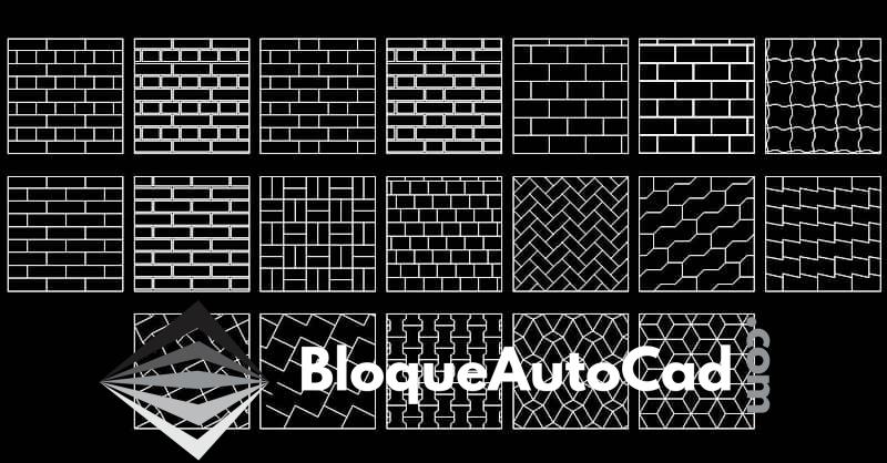 Descarga Gratis: Colección de Hatch Patterns de Ladrillos y Adoquines para AutoCAD 1 Colección de Hatch patterns de ladrillos