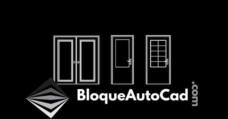 Descarga Gratis: Colección de Puertas con Marco en Alzado en Formato CAD Blocks para AutoCAD 1 Bloques AutoCAD de puertas con marco en alzado dwg CAD blocks
