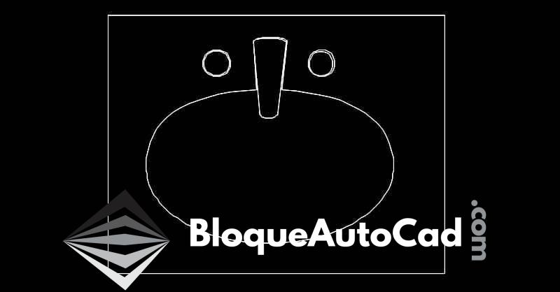 Lavabo en Planta: Descarga Gratis Bloques de Lavamanos en AutoCAD DWG 1 Lavabo