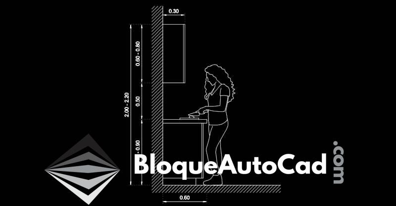 Planos de Cocina en AutoCAD: Descarga Gratuita de Alturas y Dimensiones en DWG 1 Alturas y dimensiones de cocina dwg en AutoCAD gratis